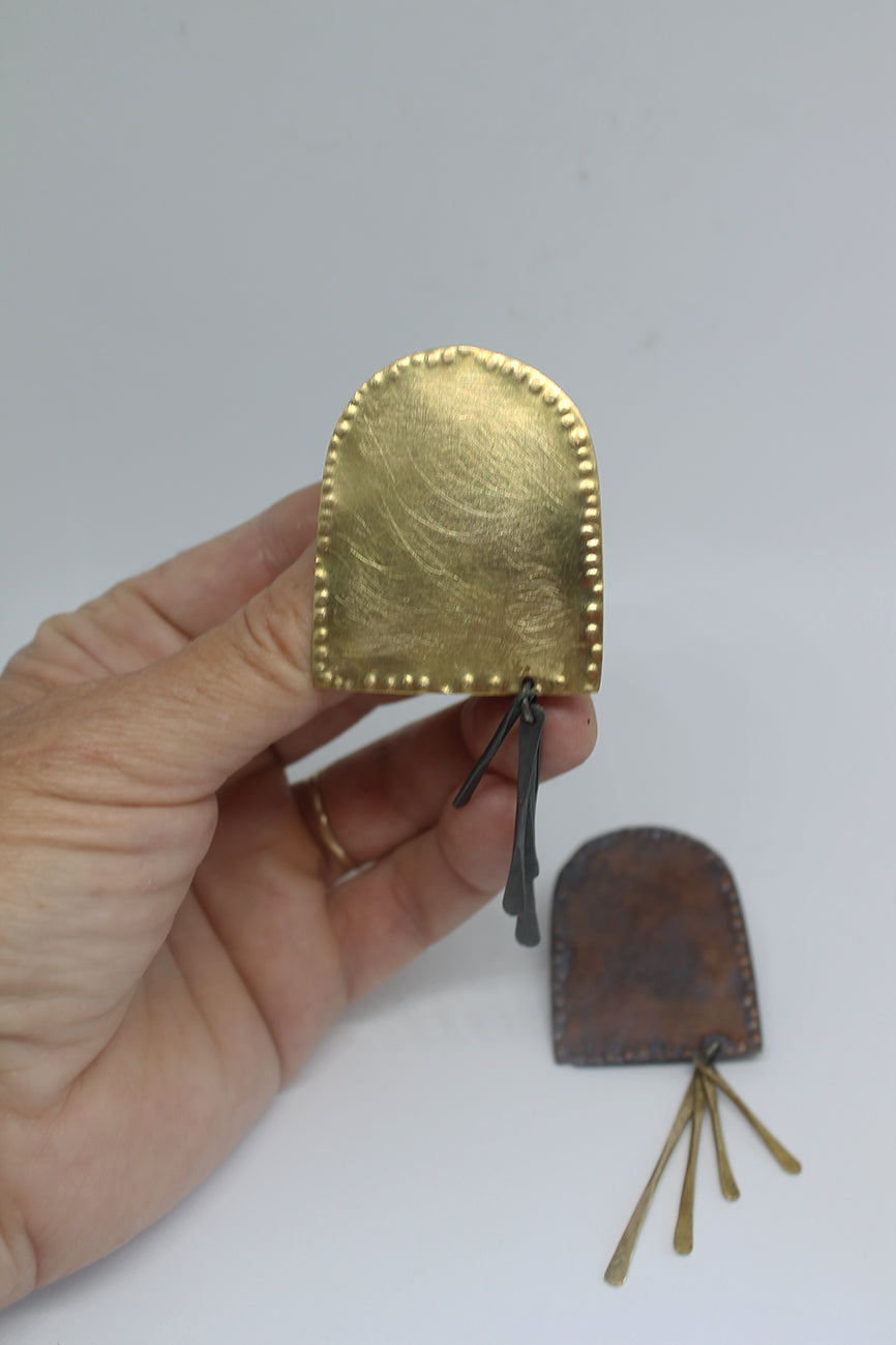 Unique mixed metal unisex brooch / Morocco vol. 1