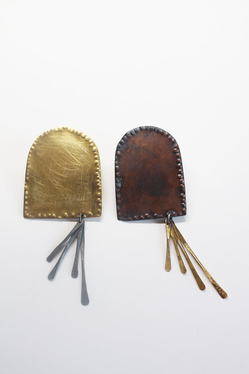 Unique mixed metal unisex brooch / Morocco vol. 1