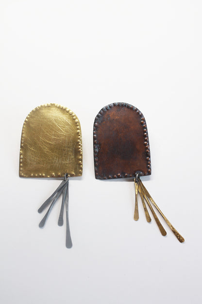 Unique mixed metal unisex brooch / Morocco vol. 1