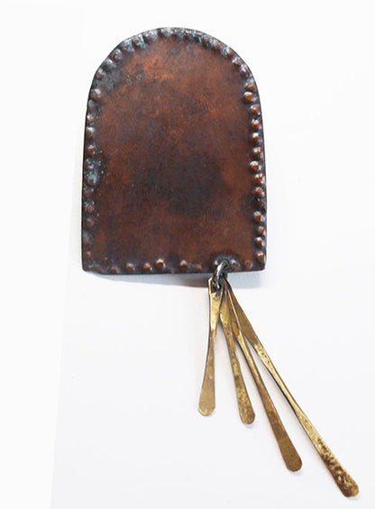 Unique mixed metal unisex brooch / Morocco vol. 2