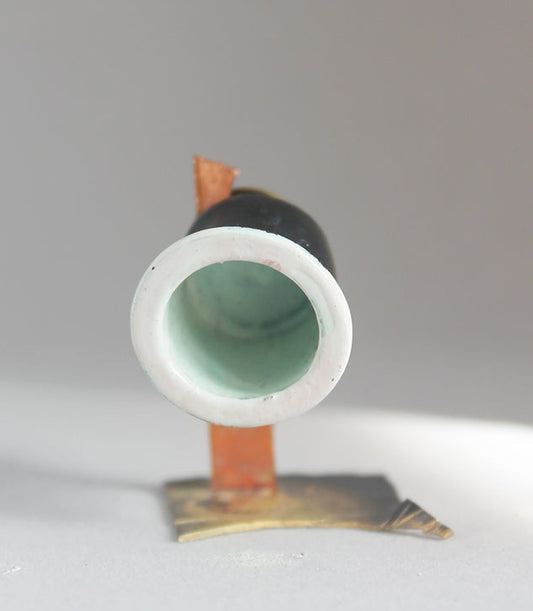 Small copper unisex unique brooch