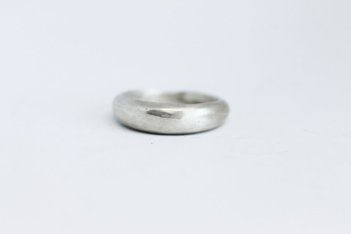 Elegant sandcast unique rings / Sterling silver + bronze