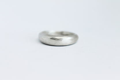 Elegant sandcast unique rings / Sterling silver + bronze