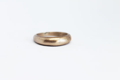 Elegant sandcast unique rings / Sterling silver + bronze