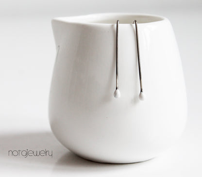 Sweet minimal silver earrings! Choose your colour ❤