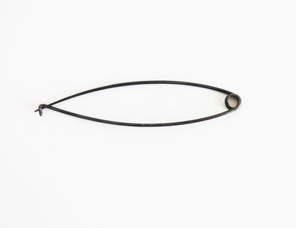 Big Minimal Silver Shawl Pin / Black or Plain Silver