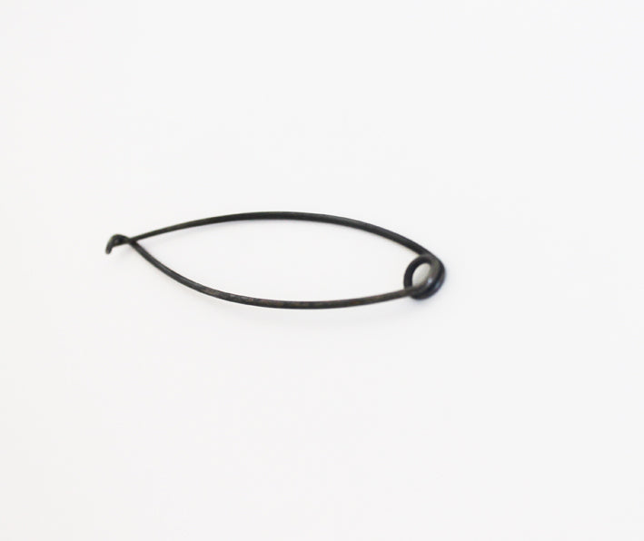 Big Minimal Silver Shawl Pin / Black or Plain Silver