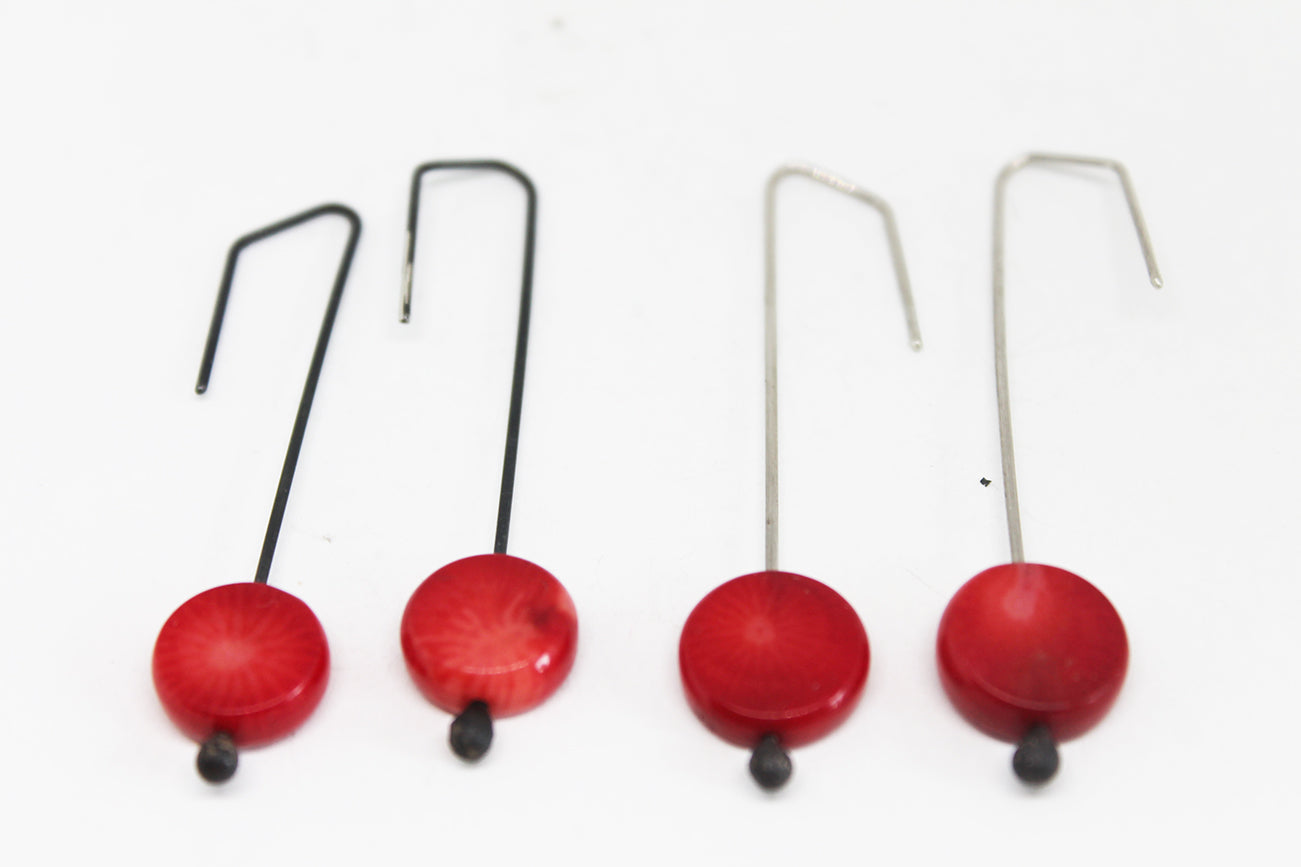 Red Coral Earrings