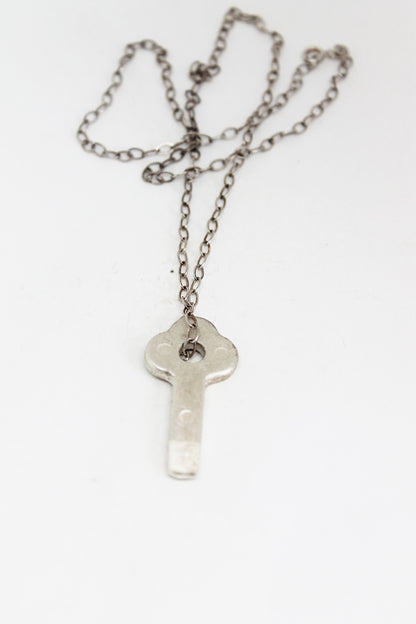 Silver Key Pendant Chain