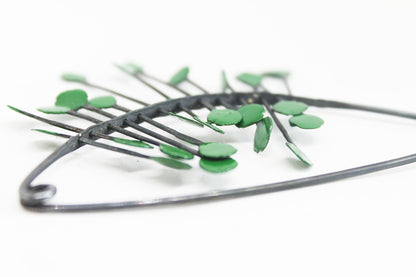 Big Bold Silver Pin Brooch / Red, Blue or Green