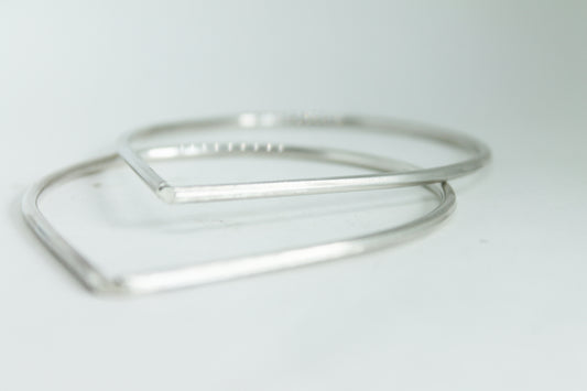 DOUBLE / silver set bangles