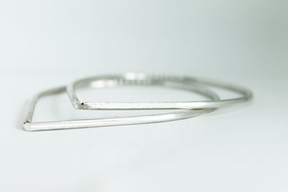 DOUBLE / silver set bangles