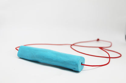 Light blue funky necklace / "used to be a brooch"