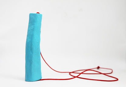 Light blue funky necklace / "used to be a brooch"