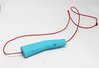Light blue funky necklace / "used to be a brooch"