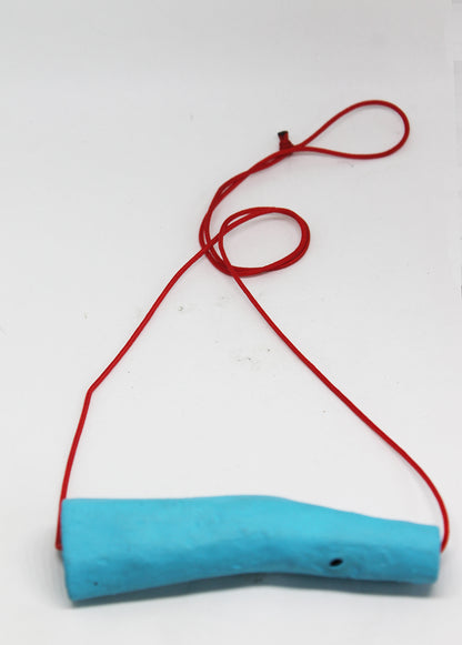 Light blue funky necklace / "used to be a brooch"