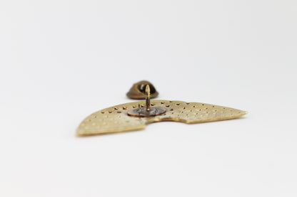 Small rainbow pin / brooch handmade in brass