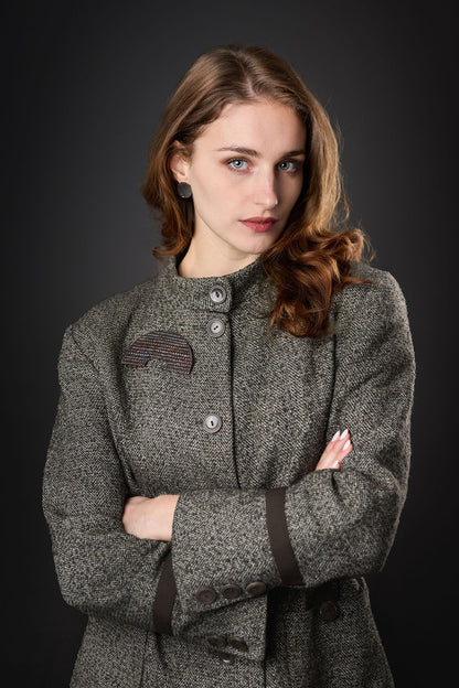 "Black rainbow" unique brooch