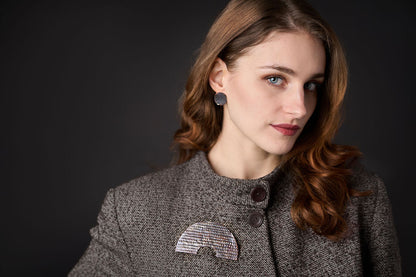 "Black rainbow" unique brooch