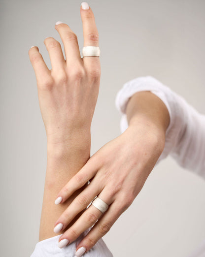 Unique Silver Textured Ring vol. 1