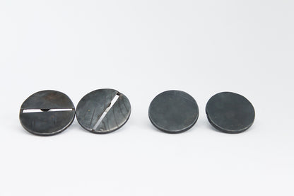 Black silver unique earrings