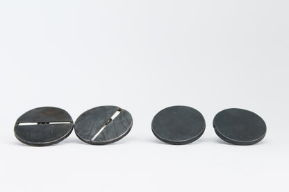 Bold Silver Statement studs / black, white or sprayed variation