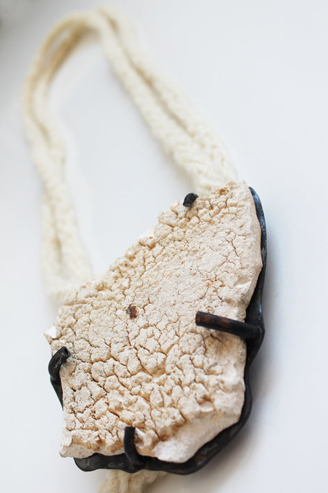 Mixed Media Necklace / Sculptural Open Necklace