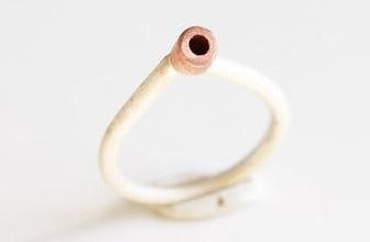 Dainty silver Tear drop copper minimal ring