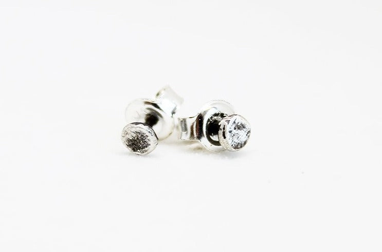 Tiny Silver Unisex Earrings