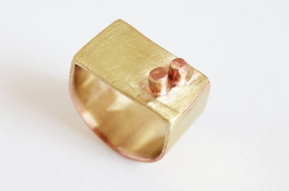 Modern Brass Unisex Ring