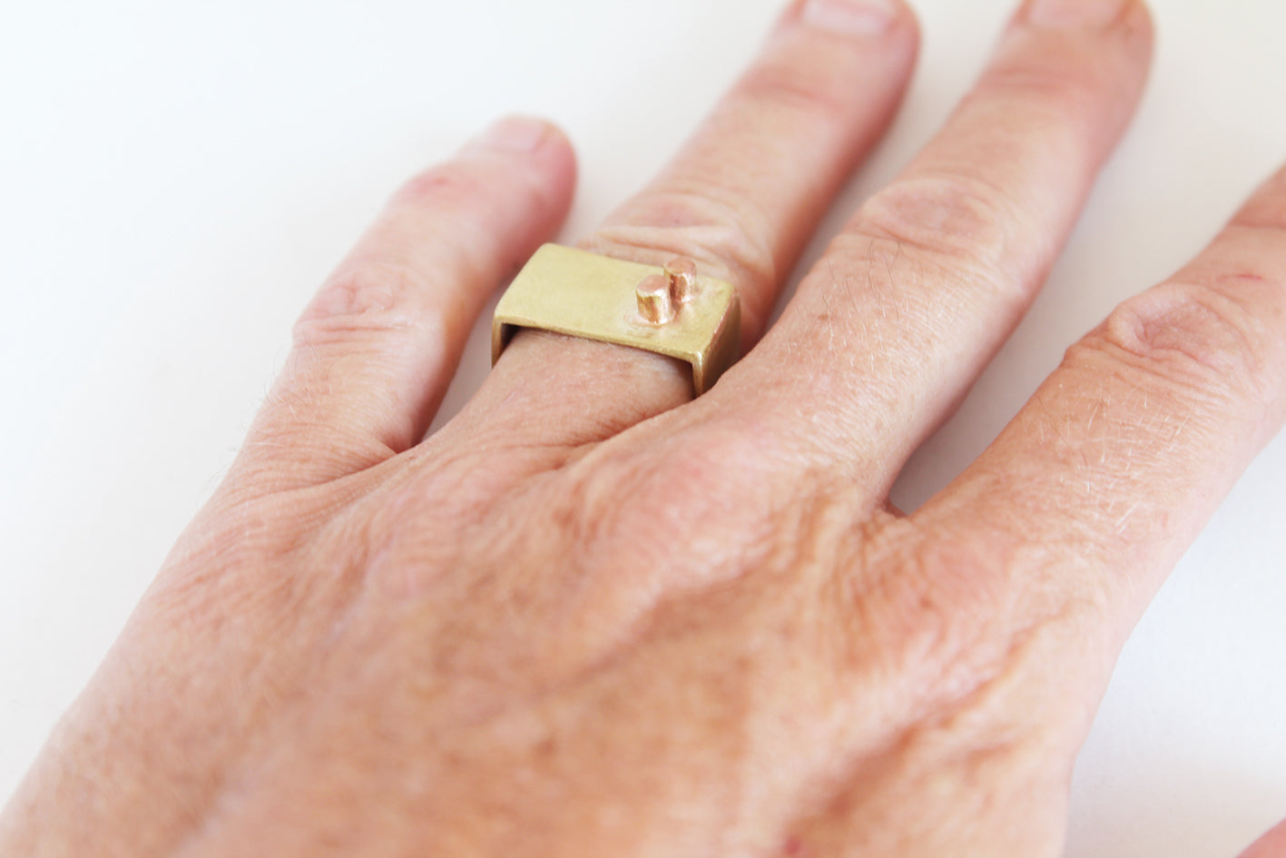 Modern Brass Unisex Ring