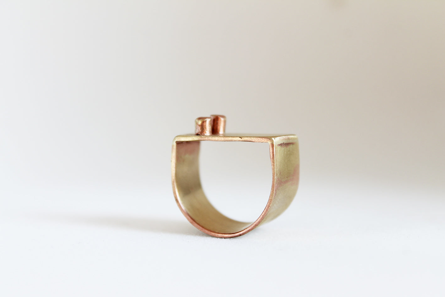 Modern Brass Unisex Ring