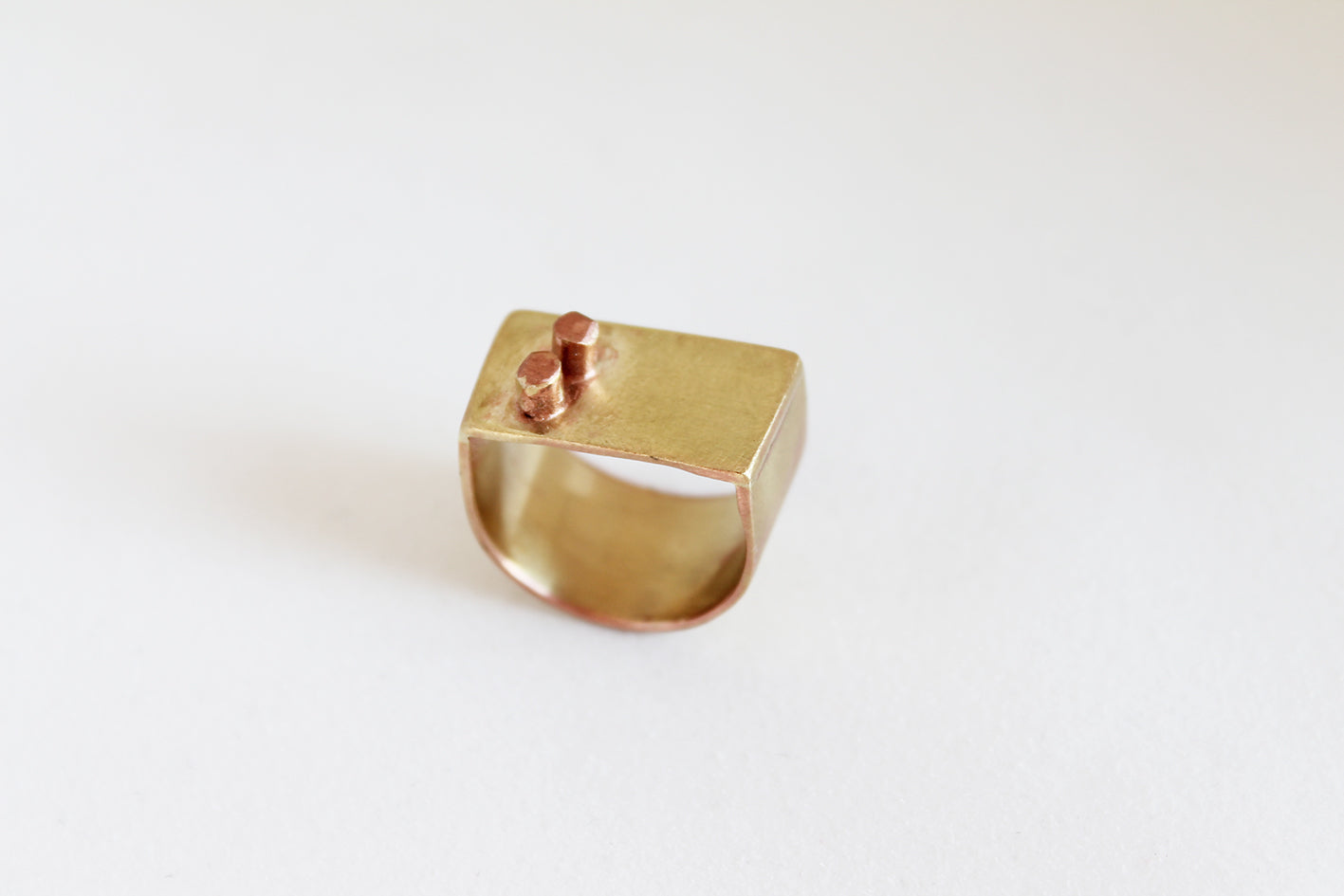 Modern Brass Unisex Ring