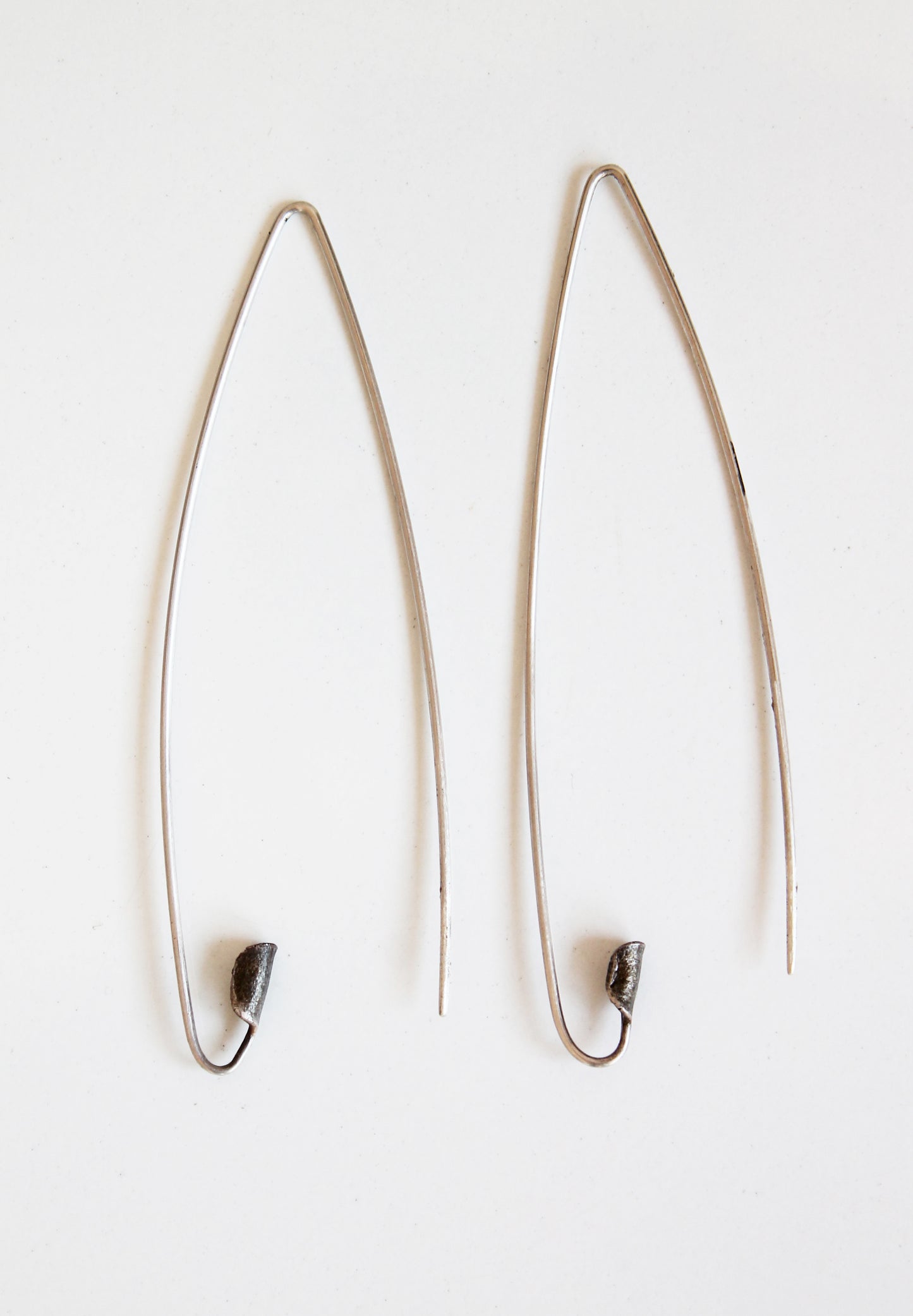 Silver Pins Earrings