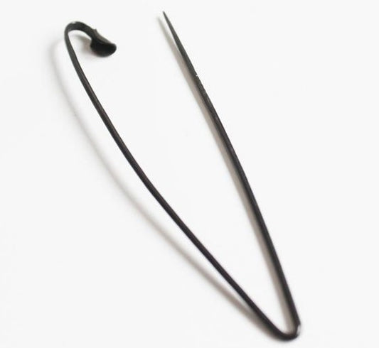 Black minimal silver shawl pin