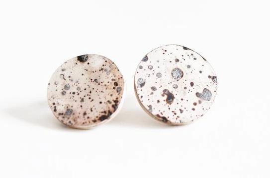 Raw Silver Bold Studs