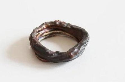 Black Silver Unique Unisex Ring