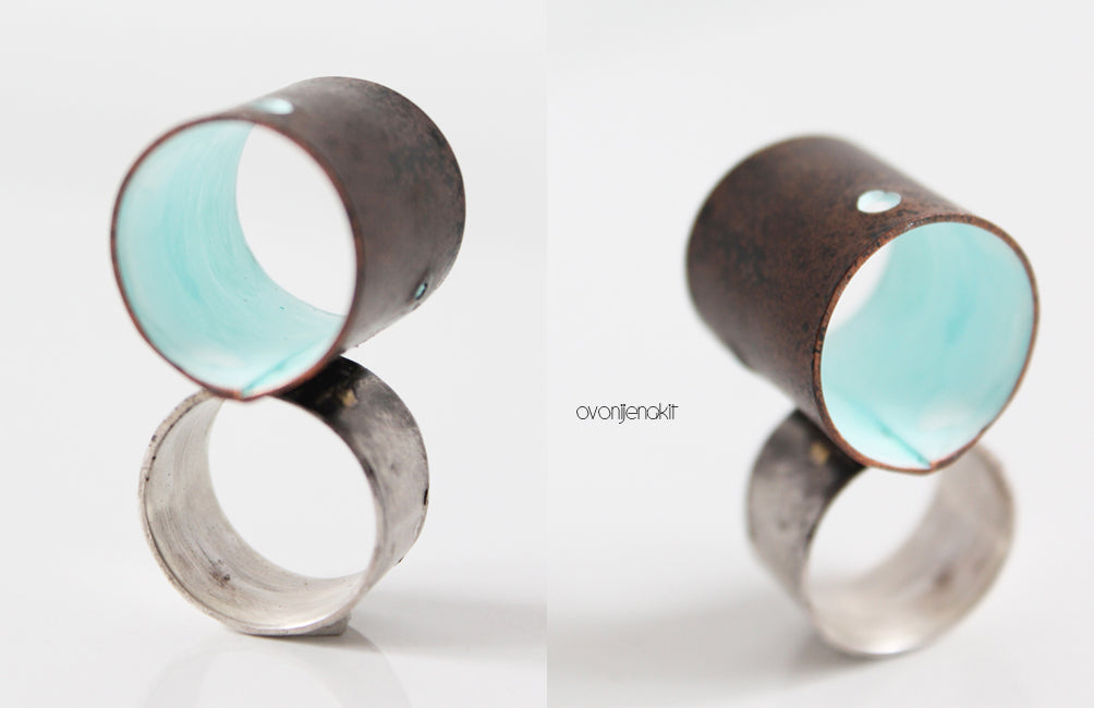 Bold Unique Contemporary Sculptural Silver Ring