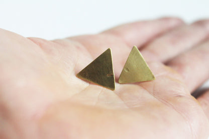 Everyday Brass Triangle Earrings